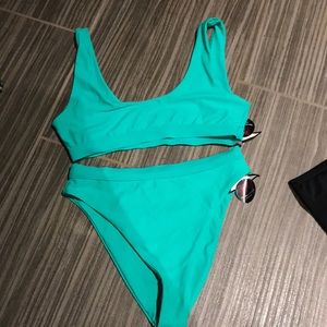 Two-piece high waisted swimsuit
